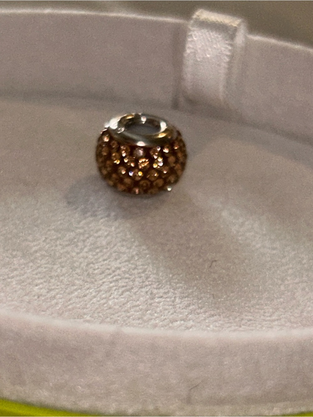 Chamilia Gold-Tone Pave Sparkle Charm Bead